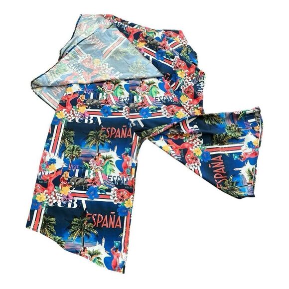 Vibrant Multicolor Wide Leg Jumpsuit - ASOS Tropical Print (UK 16, EU 46, US 14) - Picture 3 of 15